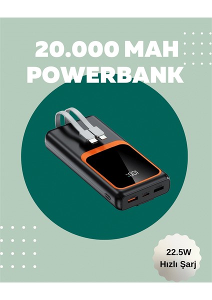 Ds-Derin Dijital Ekranlı 20.000 Mah Powerbank | 22.5W Hızlı Şarj + Çoklu Bağlantı Seçeneği fiyatları