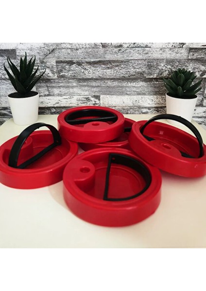 100 mm Plastik Kavanoz Kapağı – 5 Adet Cam Turşu Kavanoz Kapağı