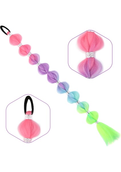 Örgülü Aksesuarlı Lastikli At Kuyruğu - ACM15