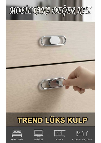 Imt Aksesuar Lüks Trend Krom (32 mm 8 Adet) Mobilya Yatak Odası Tv Ünitesi Konsol Çocuk ve Genç Odası Kulp modelleri