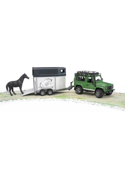 Bruder Land Rover Arazi Aracı ve At Nakil Aracı BR02592 modelleri