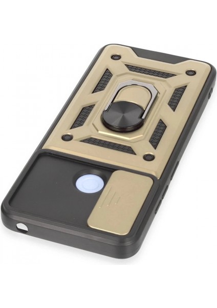 Xiaomi Redmi 12C Kılıf Pars Lens Yüzüklü Silikon - Gold fırsatları