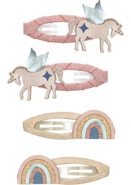 Mimi & Lula Winged Unicorn & Rainbow 4'lü Toka