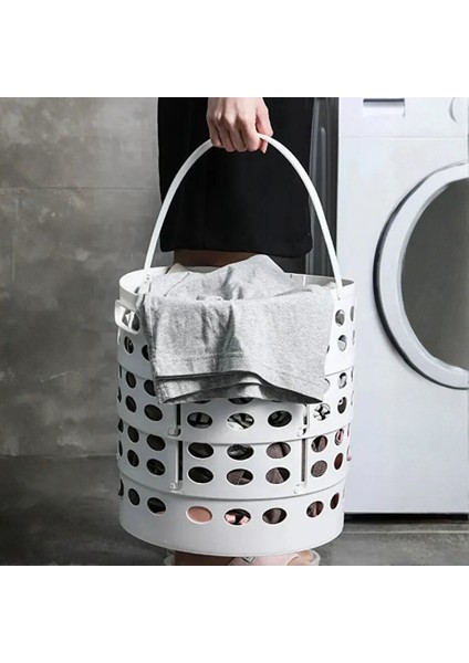 Katlanır Teleskopik Çamaşır Sepeti 15 Lt Beyaz - Akordiyon Oyuncak Organizeri modelleri