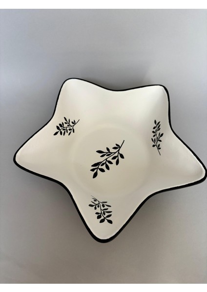 Siyah Beyaz Dekoratif Kase – Anahtar, Takı ve Masa Üstü Düzenleyici Obje