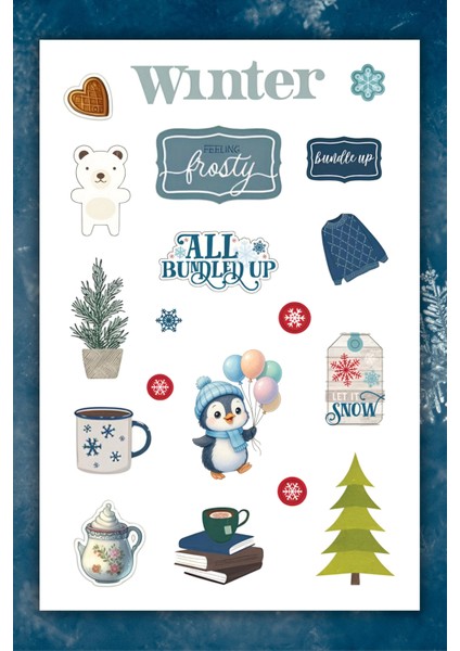 Winter /kış /kar Temalı Sticker /etiket Planner Ajanda Bullet Journal Için