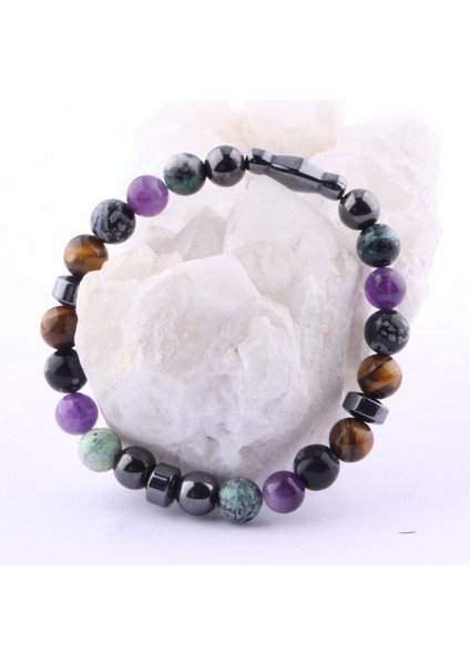 Çok Renkli Kova Burcu Bileklik, Sertifikalı, Şık ve Enerjik Takı Tasarımı indirimleri