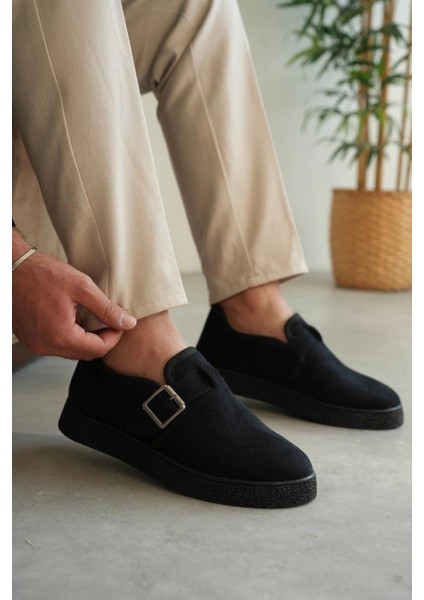 Zrk-Kx1 Lacivert Kürklü Günlük Erkek Casual Ayakkabı