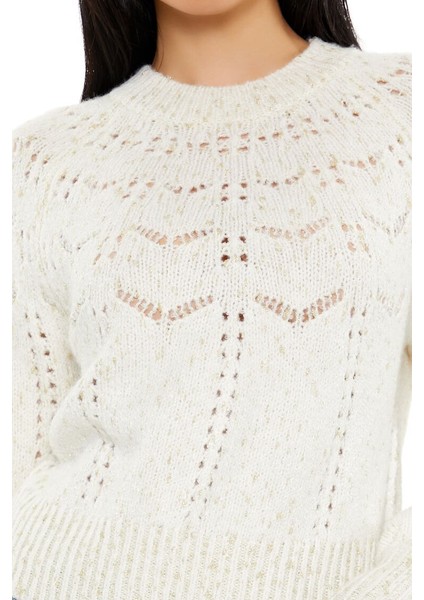 Simli Pointelle Desenli Kazak