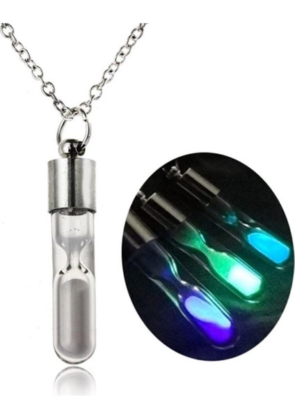 Parlayan Kum Saati Kolye, Gümüş, Şık ve Zarif Takı Tasarımı