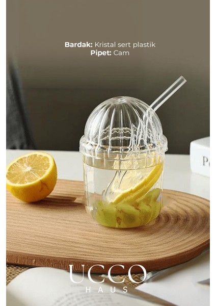 Kristal Plastik Pinterest Bardak, Cam Pipetli Kahve Limonata Meşrubat Çay Kokteyl Sunum Bardağı modelleri