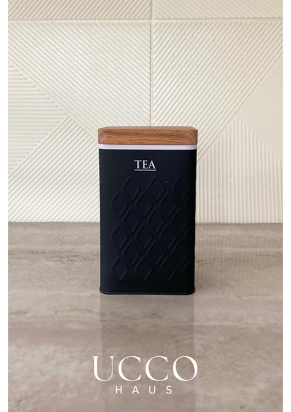 3'lü Dikdörtgen 1,6 Litre Siyah Metal Çay Kahve Şeker Saklama Kabı Kavanoz Erzak Kabı - 18 x 11 cm indirimleri