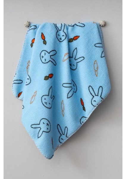 Sevimli Tavşan Desenli Peluş Battaniye BBTF.MV.95077