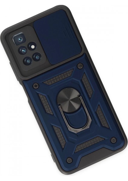 Xiaomi Redmi 10 2022 Kılıf Pars Lens Yüzüklü Silikon - Lacivert modelleri