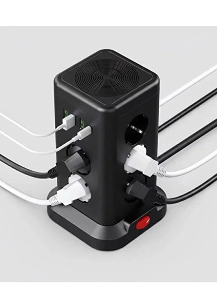 WP711 Akım Korumalı Priz Kablosuz Şarj Istasyonu 11X Soket 3x USB 1xtype-C Kablolu Grup Priz modelleri