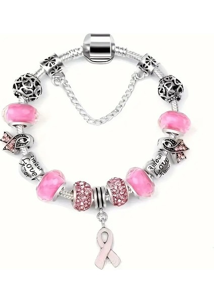 Pandora Tarz , Love Amour Pembe Aşk Sevgi Temalı Charmlı Bileklik, Ahşap Kutu Içerisinde fiyatları