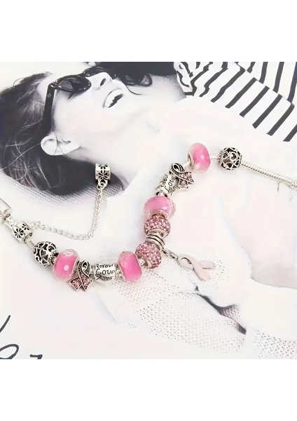 Pandora Tarz , Love Amour Pembe Aşk Sevgi Temalı Charmlı Bileklik, Ahşap Kutu Içerisinde modelleri