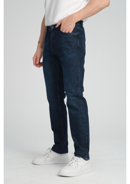Erkek Regular Fit Düz Paça Kot Pantolon - Esnek %98 Pamuk %2 Likra Jean modelleri