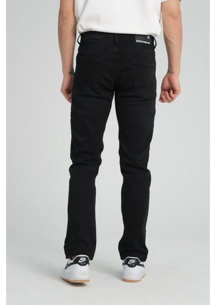 Erkek Regular Fit Düz Paça Kot Pantolon - Esnek %98 Pamuk %2 Likra Jean fırsatları
