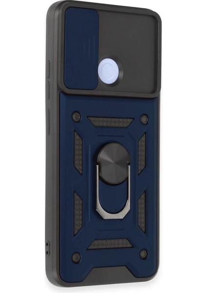 Xiaomi Redmi 12C Kılıf Pars Lens Yüzüklü Silikon - Lacivert fiyatları