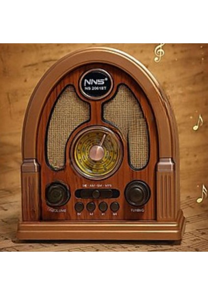 ® Orta Boy Kubbe Model Retro Ahşap Tasarım Bluetooth Hoparlörlü Radyo - Fm/am Destekli, Şarjlı ve Taşınabilir Radyo NS-7061 modelleri