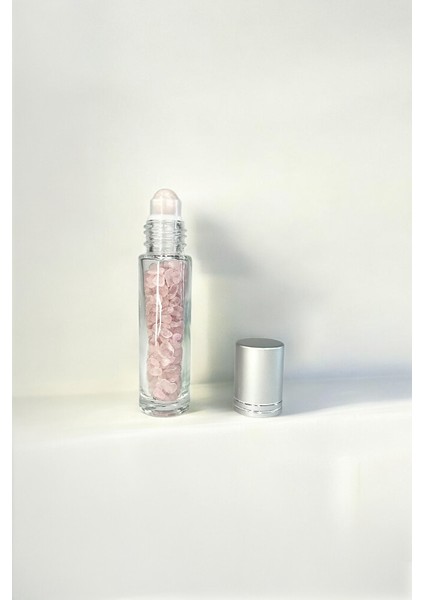 Döner Başlıklı Doğal Taşlı Cilt Bakım Aleti, Pembe Renk