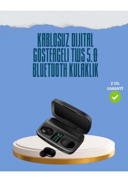 10 Metre Çekim Mesafeli Hafif Tasarımlı Bluetooth Kulaklık ve Şarj Kutusu Seti