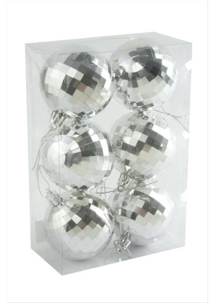 6 Adet Büyük Cici Top Yılbaşı Ağaç Süsü