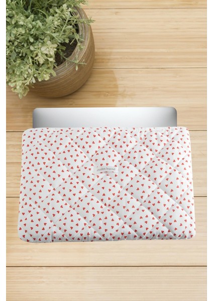 Kalp Desenli Labtop Bilgisayar Çantası 13*14 Inç