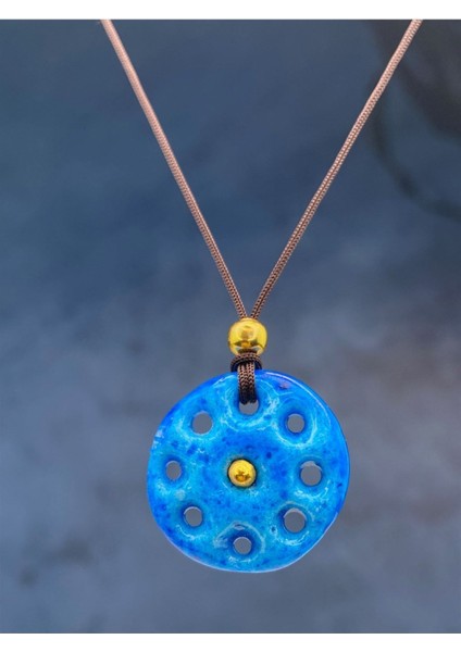 Kahverengi Iple Dokuz Göz Enerji Kolye, Şık ve Doğal Takı Seçeneği fiyatları