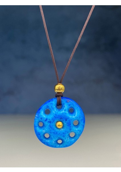 Kahverengi Iple Dokuz Göz Enerji Kolye, Şık ve Doğal Takı Seçeneği fırsatları