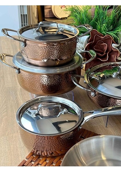 Meisa Bakır Kaplama Çelik Tencere Seti 9 Parça Hediye Airfryer 5,5 Litre fiyatları