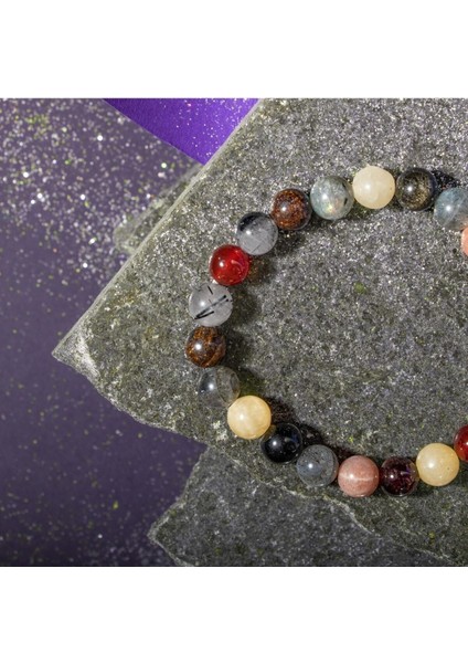Renkli Doğal Taş 8mm Hematit Bileklik, Şık ve Enerji Dolu Tasarım fırsatları