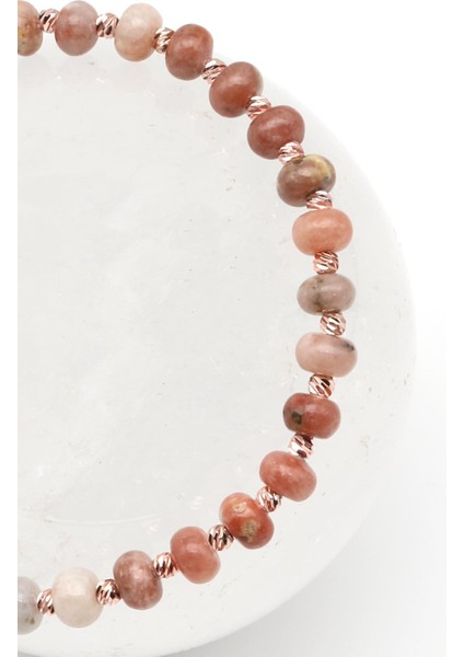 Renkli Ay Taşı Doğal Taş Makrome Bileklik Rondel Kesim fiyatları