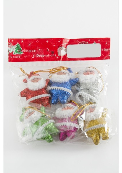 6 Adet Küçük Noel Baba Yılbaşı Ağaç Süsü fiyatları