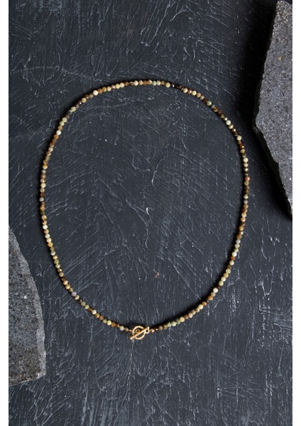 Çok Renkli Tsavorit Lal Altın Kaplama Gümüş Doğal Taş Kolye fiyatları