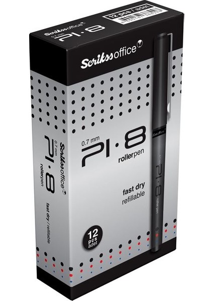 Pı8 Roller Kalem 0.7 Siyah-12'li fiyatları