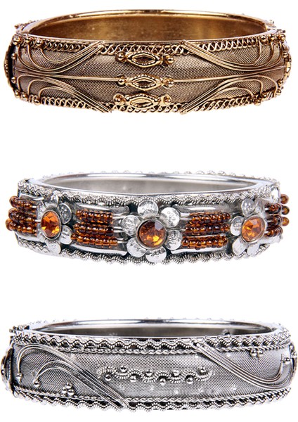 Renkli Taşlı Kelepçe Bilezik Paketi, Şık ve Canlı Tasarım Kolayca Kombinlenir