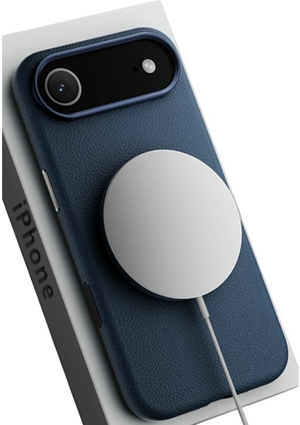 Ds-Derin Joko Iphone 17 Air Wonder Deri Magsafe Kapak - Lacivert modelleri