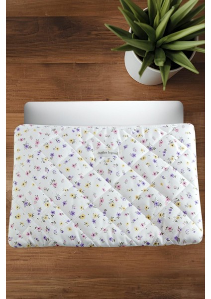 Çiçek Desenli Labtop Bilgisayar Çantası 15*16 Inç