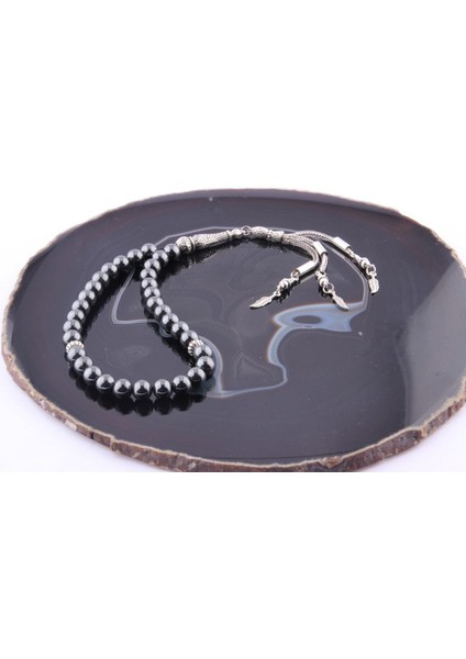 Sertifikalı Hematit Doğal Taş Tesbih, Şık ve Doğal Tasarım, T186 indirimleri