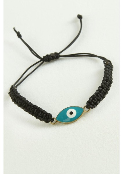 Nazar Oval Makrome Ip Bileklik