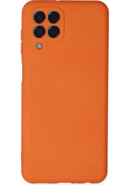 Samsung Galaxy M33 Kılıf Nano içi Kadife Silikon - Turuncu