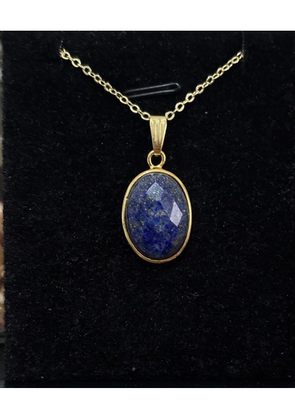 Lapis Lazuli Taşı Kolye, Sertifikalı, Üst Kalite, Altın Kaplama, Şık ve Zarif Tasarım fırsatları