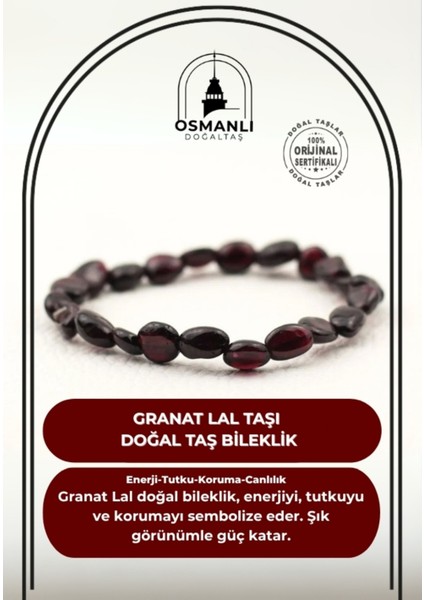 Doğal Çok Renkli Granat Lal Taşı Bileklik, Şık ve Enerji Dolu Takı Parçası