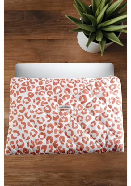 Leopar Desenli Labtop Bilgisayar Çantası 15*16 Inç