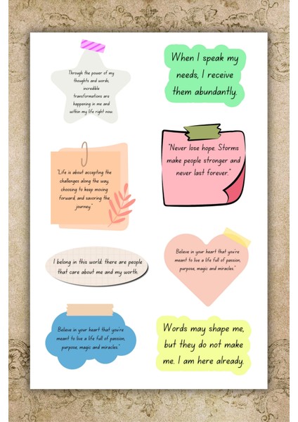 4'lü Ingilizce Motivasyon/motto Sözleri Yazıları Sticker -Ajanda-Defter-Günlük-Laptop indirimleri