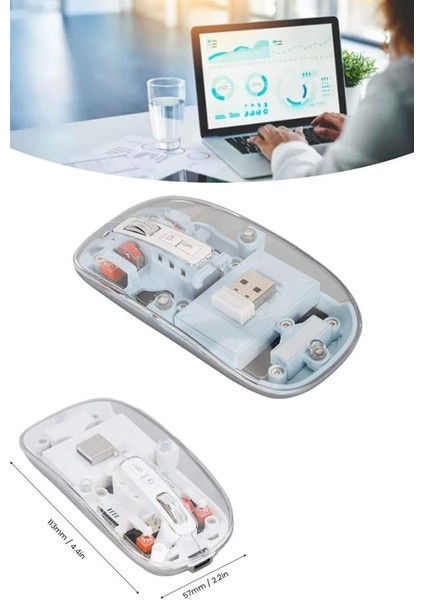 Ds-Derin Kablosuz Mouse Fare Şarjlı Bluetooth Wireless Çift Modlu Sessiz indirimleri