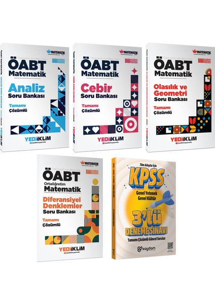 2026 Meb Ags Öabt Matematik Analiz-Cebir-Olasılık-Geometri-Diferansiyel Denklem Çözümlü Soru Bankası