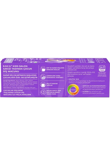 .kids Diş Macunu 35ML 4-7 Yaş Sakız fırsatları